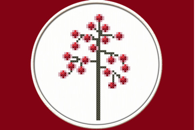 Berry Tree - PDF Downloadable Printable Cross Stitch Pattern