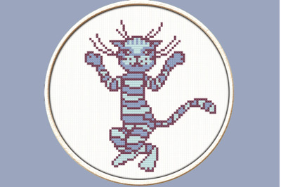 Cartoon Cat - PDF Downloadable Printable Cross Stitch Pattern