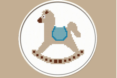 Toy Hobbyhorse - PDF Downloadable Printable Cross Stitch Pattern