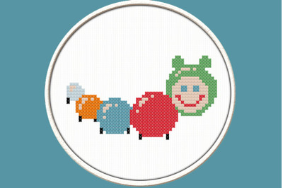 Toy Caterpillar - PDF Downloadable Printable Cross Stitch Pattern