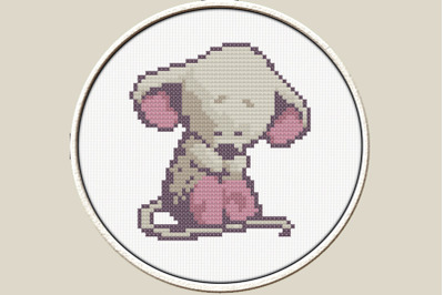 Plush Mousy - PDF Downloadable Printable Cross Stitch Pattern