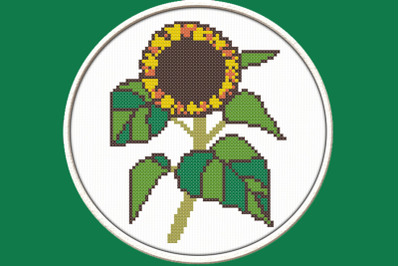 Sunflower - PDF Downloadable Printable Cross Stitch Pattern