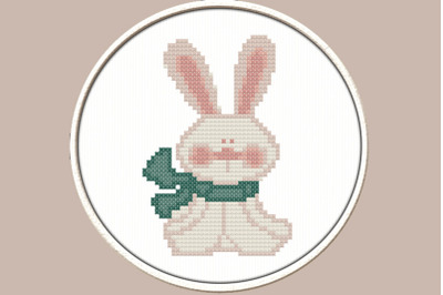 Pink Bunny - PDF Downloadable Printable Cross Stitch Pattern