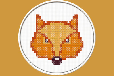 Fox Face - PDF Downloadable Printable Cross Stitch Pattern