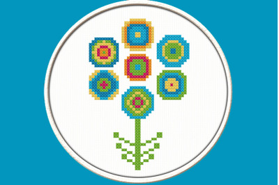 Flower Tree - PDF Downloadable Printable Cross Stitch Pattern