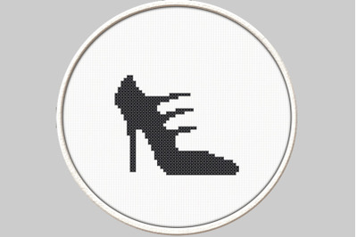 Fashionable Shoe - PDF Downloadable Printable Cross Stitch Pattern