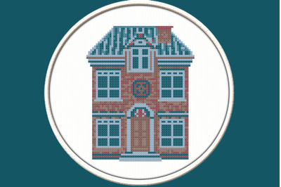 Brick House - PDF Downloadable Printable Cross Stitch Pattern