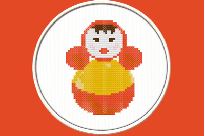 Toy Roly-Poly - PDF Downloadable Printable Cross Stitch Pattern