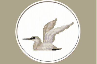 Flying Seagull - PDF Downloadable Printable Cross Stitch Pattern