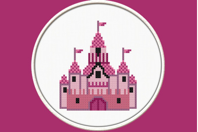 Princess Castle  - PDF Downloadable Printable Cross Stitch Pattern