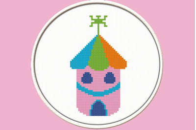 Round House - PDF Downloadable Printable Cross Stitch Pattern