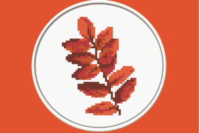 Autumn Leaf - PDF Downloadable Printable Cross Stitch Pattern