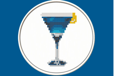 Cocktail  - PDF Downloadable Printable Cross Stitch Pattern