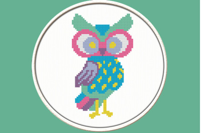 Wise Owl - PDF Downloadable Printable Cross Stitch Pattern