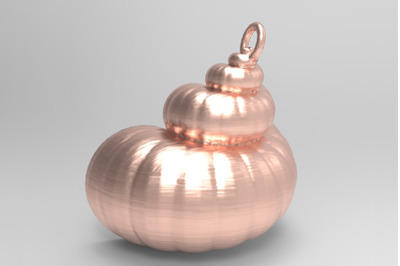 Cockleshell - Snail Mollusc Charm 3D Model - 3D Printing harm