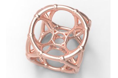 4d Polytope Bead - Multidimensional Math Art Pendant 3D model