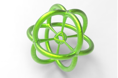 4d Polytope Jewelry - Abstract Math Art Pendant 3D model