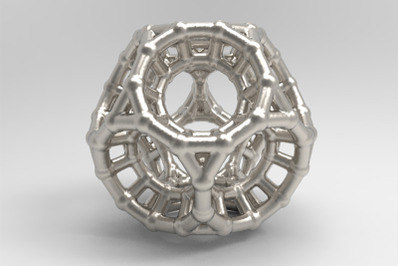 4d Polytope Bead - Non-Euclidean Math Art Pendant 3D Model