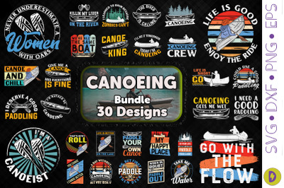 Canoeing Bundle. 30 Designs