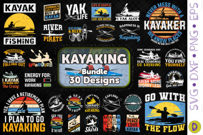 Kayaking Bundle. 30 Designs