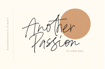 Another Passion - Handwritten Font