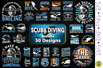 ScubaDiving Bundle. 30 Designs