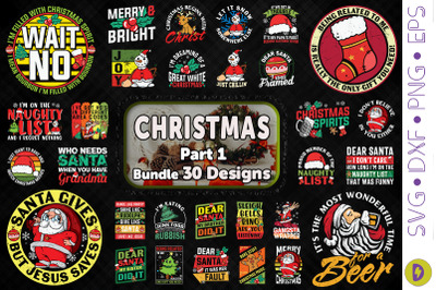 Christmas Bundle. 30 Designs Part 1