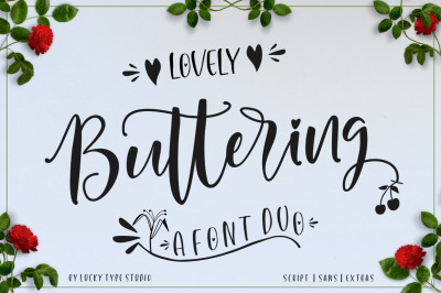 Lovely Buttering Font Duo