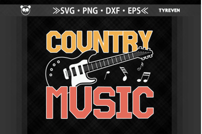 Country Music Retro Vintage Guitar