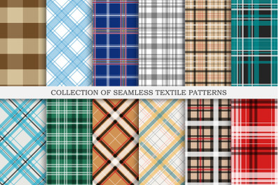 Colorful seamless textile patterns