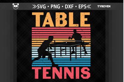 Retro Table Tennis Ping Pong Design