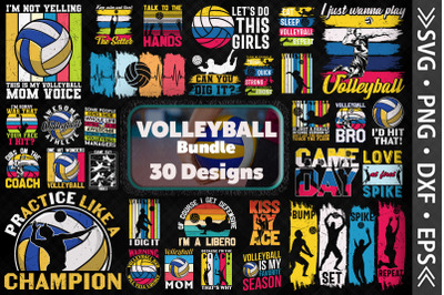 Volleyball Bundle. 30 Designs