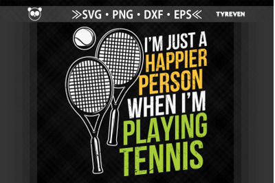 Happier Person When Playing Tennis