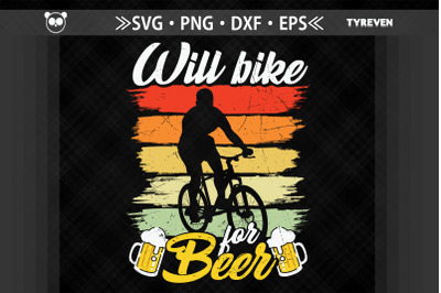 Cycling Biker Will Bike For Beer