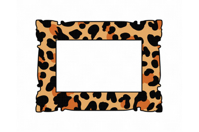 Leopard Pattern Frame SVG