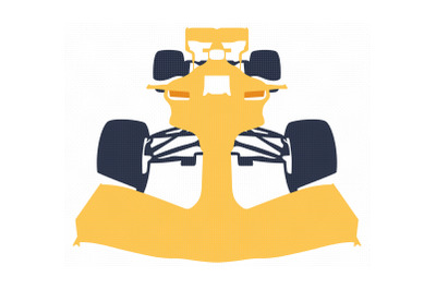 Yellow Race Car SVG