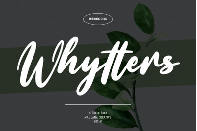 Whytters Script Font