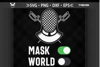 Fencing Design Mask On World Off Fencer