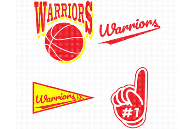 Warriors Basketball SVG