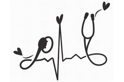 stethoscope heartbeat SVG