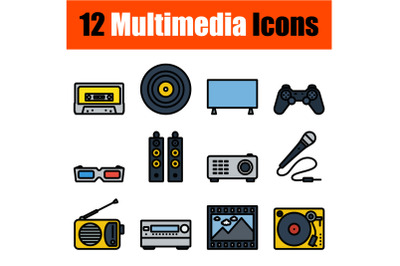 Multimedia Icon Set