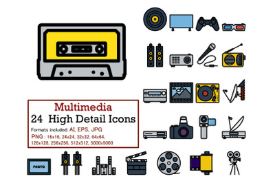 Multimedia Icon Set