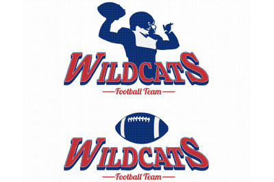 Wildcats Football Team SVG