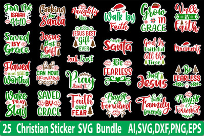 Christian Sticker SVG Bundle