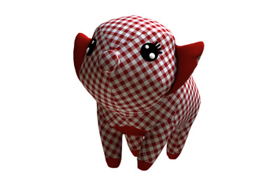 Pig PDF Plush Pattern + Resizing - Stuffed Pig Plush Sewing Pattern -