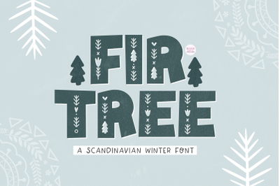 FIR TREE Scandinavian Christmas Font
