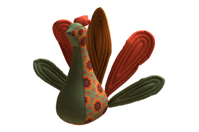 Peacock PDF Plush Pattern + Resizing -  Easy Toy Sewing Pattern - Plus