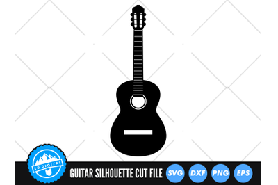 Guitar Silhouette SVG | Guitar SVG | Acoustic Guitar Cut File