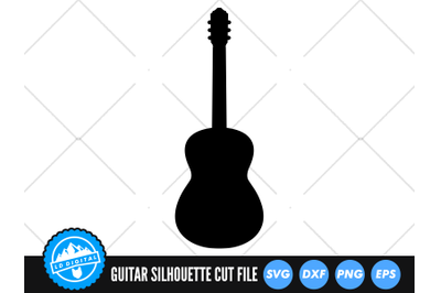 Guitar Silhouette SVG | Guitar SVG | Acoustic Guitar Cut File