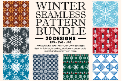 Winter Seamless Pattern Bundle Vol.1